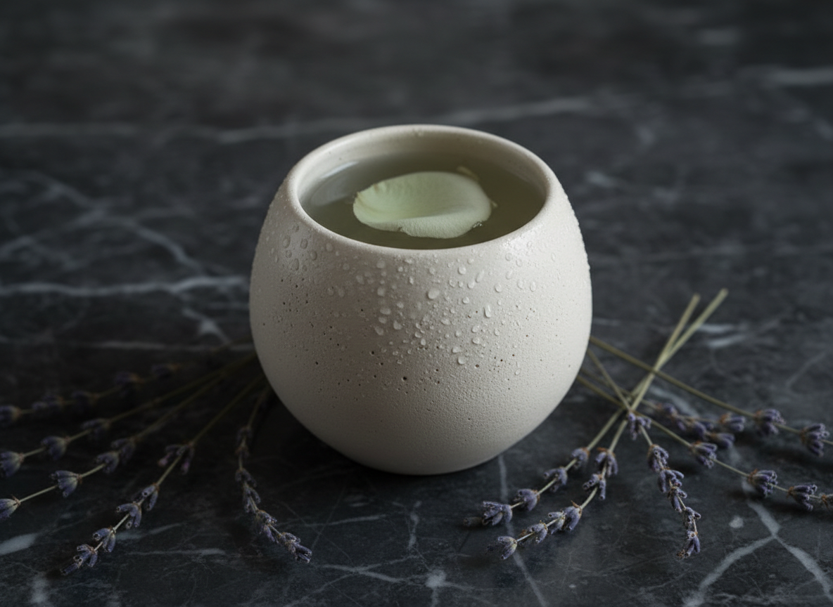 Dual plasma Singapore cold plasma concept — ceramic vessel with cool water and botanicals at Roses & More