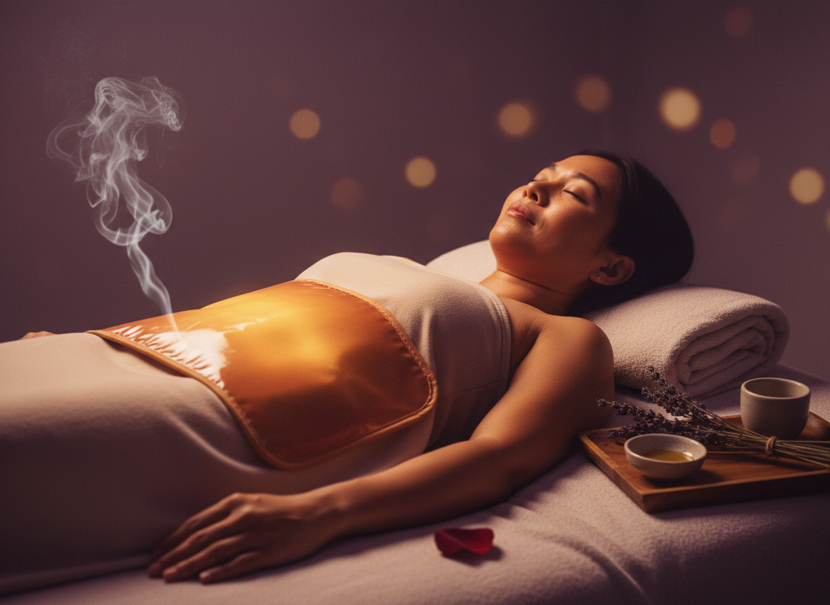 Menstrual cramp treatment Singapore &mdash; LUNAR WOMB COCOON at Roses & More Skin Alchemy