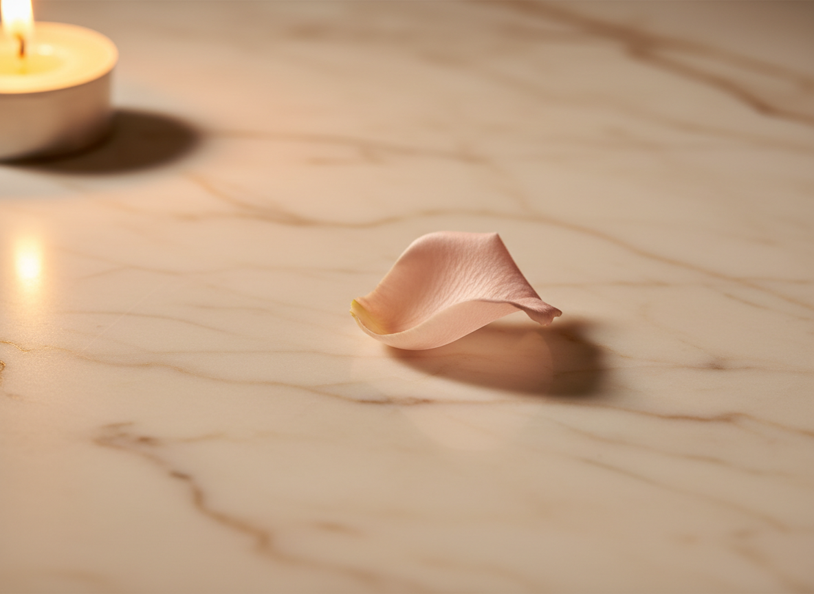 A rose petal on marble — Roses & More Skin Alchemy journal