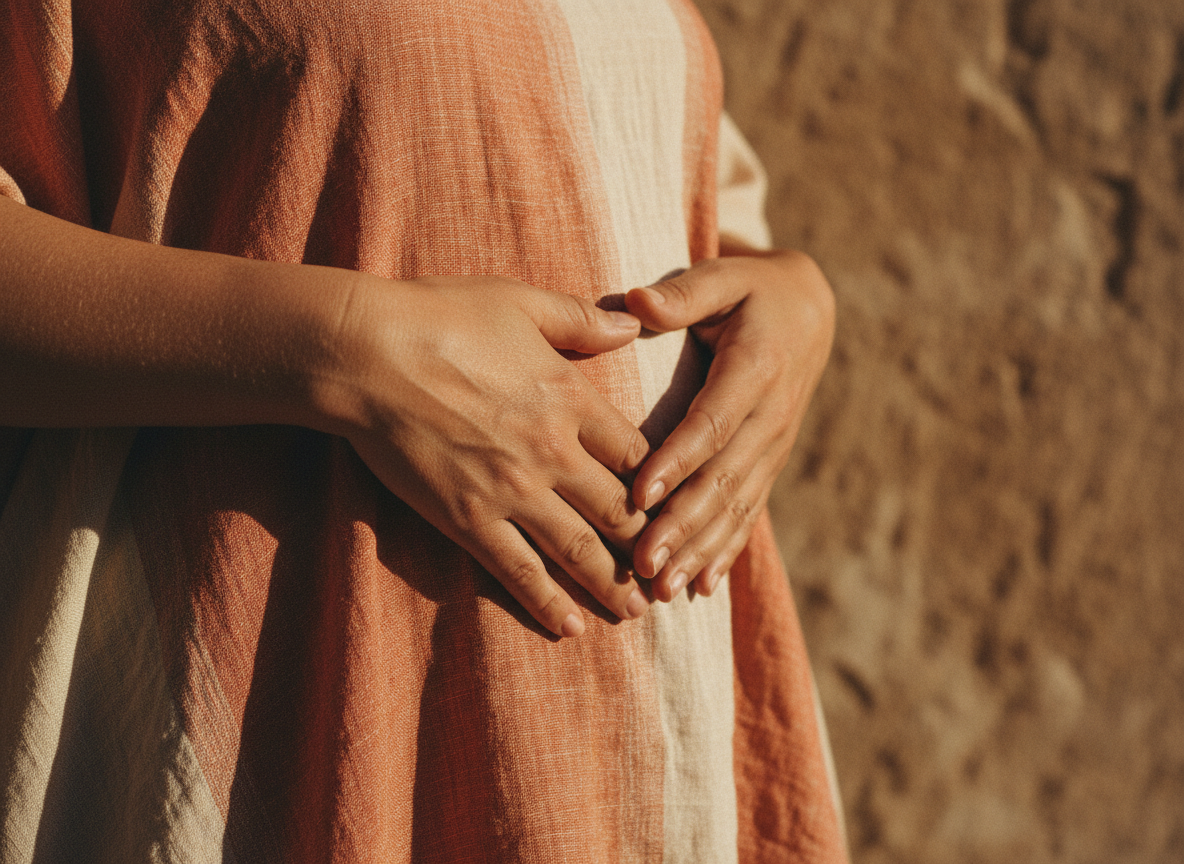 Womb care Singapore — hands tending at Roses & More Skin Alchemy